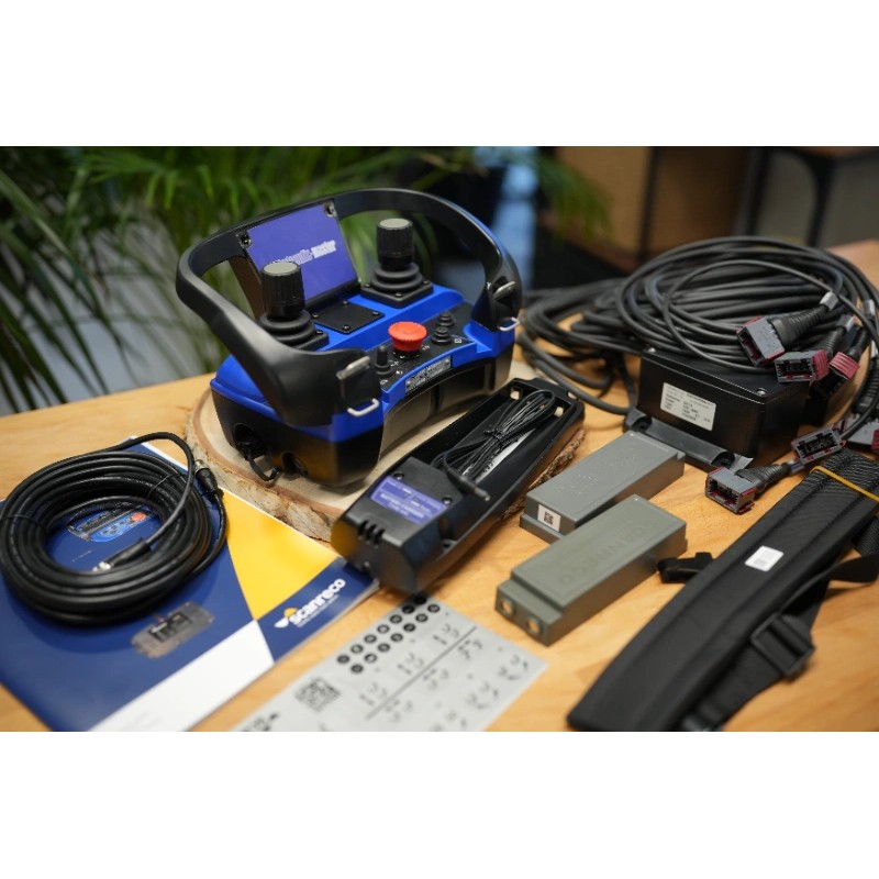 Funkfernbedienung  Scanreco – Plug-and-Play für Danfoss-Ventile mit AMP-Anschlüssen, 2 Joysticks, 3 Achsen