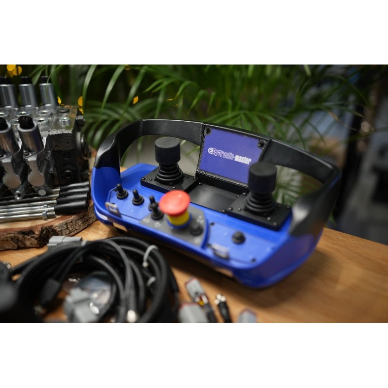 2 Mini-Joysticks Otto + Scanreco-Fernbedienung für Walvoil DPX100 6 Funktions Kran