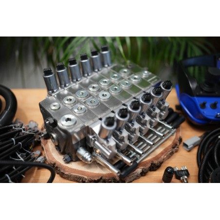 2 Mini-Joysticks Otto + Scanreco-Fernbedienung für Walvoil DPX100 6 Funktions Kran