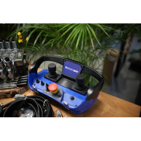 2 Mini-Joysticks Otto + Scanreco-Fernbedienung für Walvoil DPX100 6 Funktions Kran