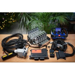 LKW-Kran Palfinger Kesla mit Ventil DPX100 und Funksteuerung RC400 6 Funktionen, 3 Joysticks mit CAN-Bus Otto