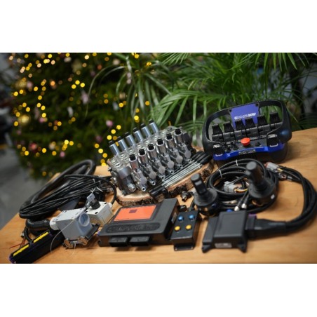 LKW-Kran-Bausatz DPX100 + Scanreco RC400 & Canbus-Joysticks von Otto