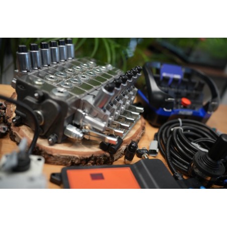 LKW-Kran-Bausatz DPX100 + Scanreco RC400 & Canbus-Joysticks von Otto