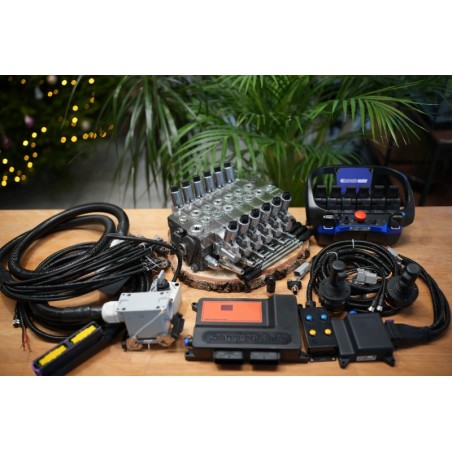 LKW-Kran-Bausatz DPX100 + Scanreco RC400 & Canbus-Joysticks von Otto