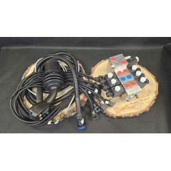 Frontlader-Set Walvoil Hydraulikventil SDE030, vollproportional, mit JP-Joystick, Open-Center