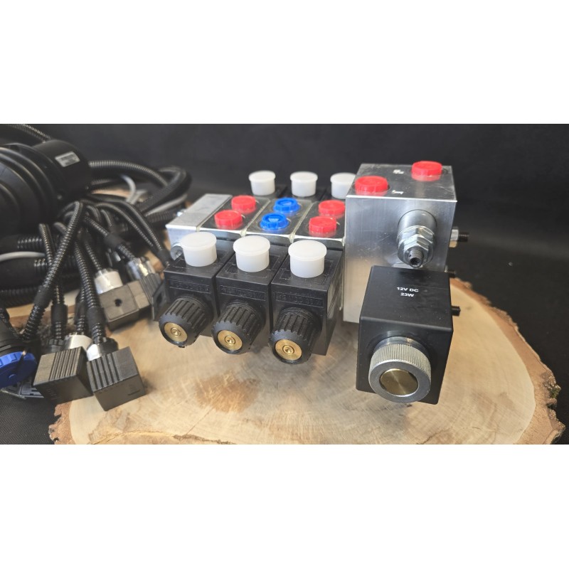 Frontlader-Set Walvoil Hydraulikventil SDE030 mit JP-Joystick