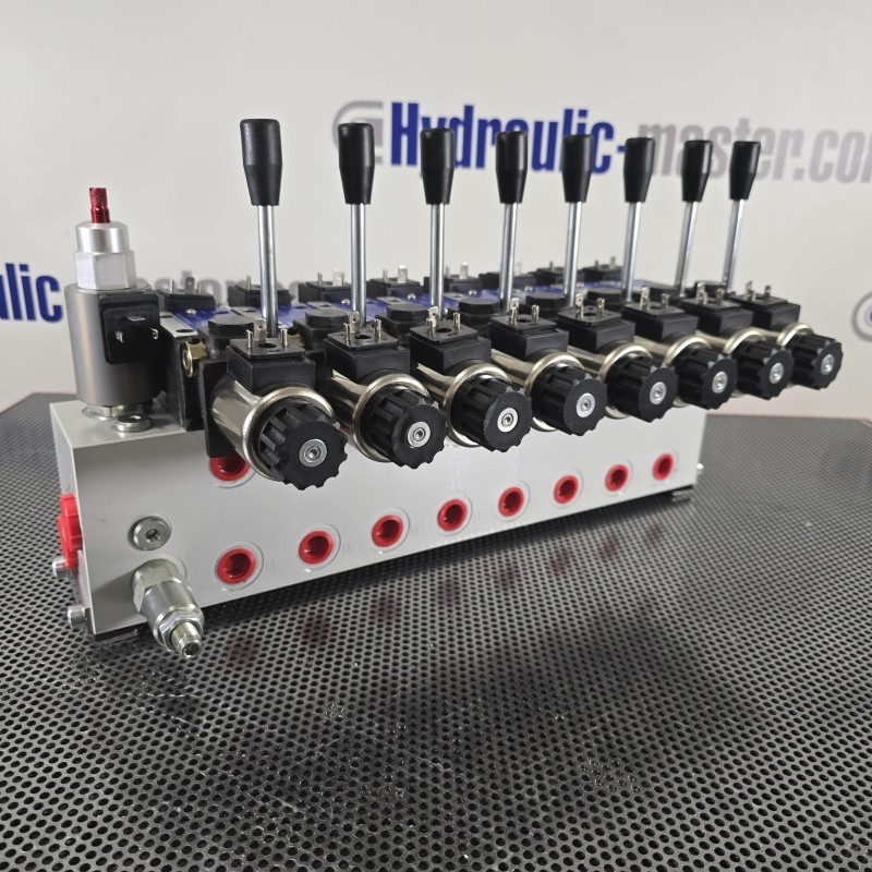 Cetop-Proportionalventil, 8 Funktionen, 21 GPM + Handhebel und 2 JP-Joysticks