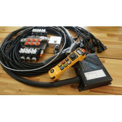 Monoblock-Hydraulikventil 3 Sektionen 50l/min 15 GPM + Funkfernsteuerung Juuko mit Proportionalregler 12V/24V