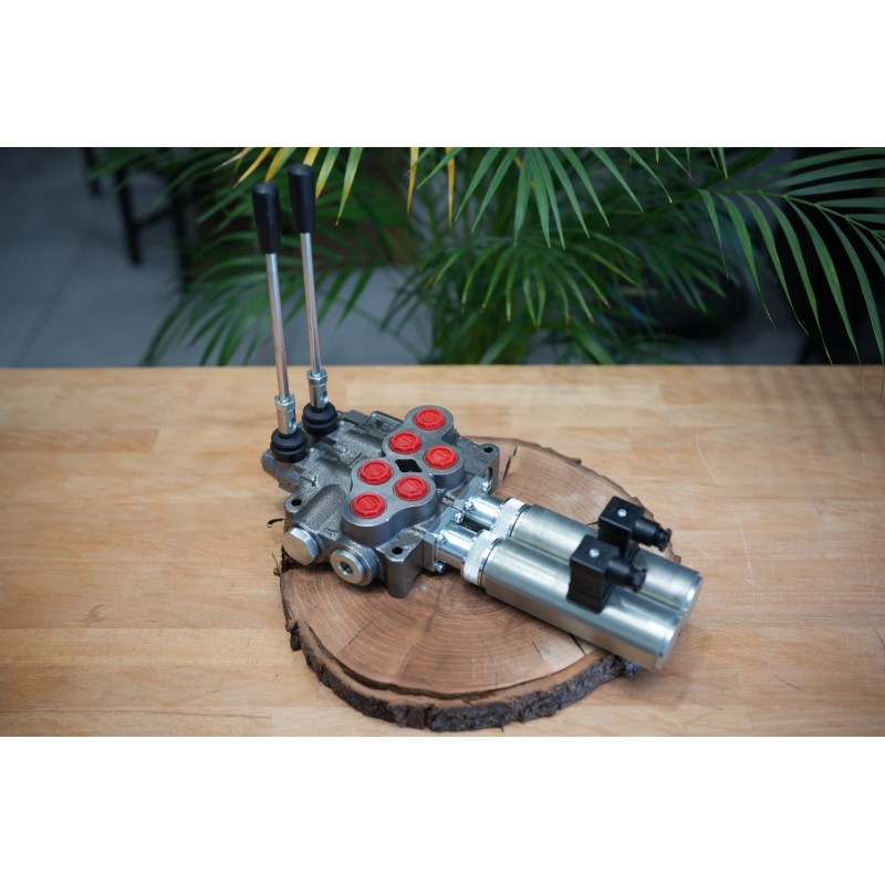 Hydraulikventil 2 Profile HM Line 90 l/min 24 gpm doppeltwirkend für Zylinderspule