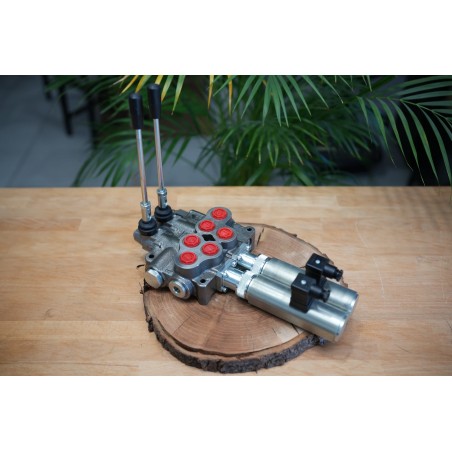 Hydraulikventil 2 Profile HM Line 90 l/min 24 gpm doppeltwirkend für Zylinderspule