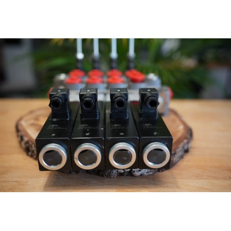 Galtech Q75 4 Sektionen Wegeventil 90 L/Min 24 GPM Elektrisch Solenoid 24V + Hebel