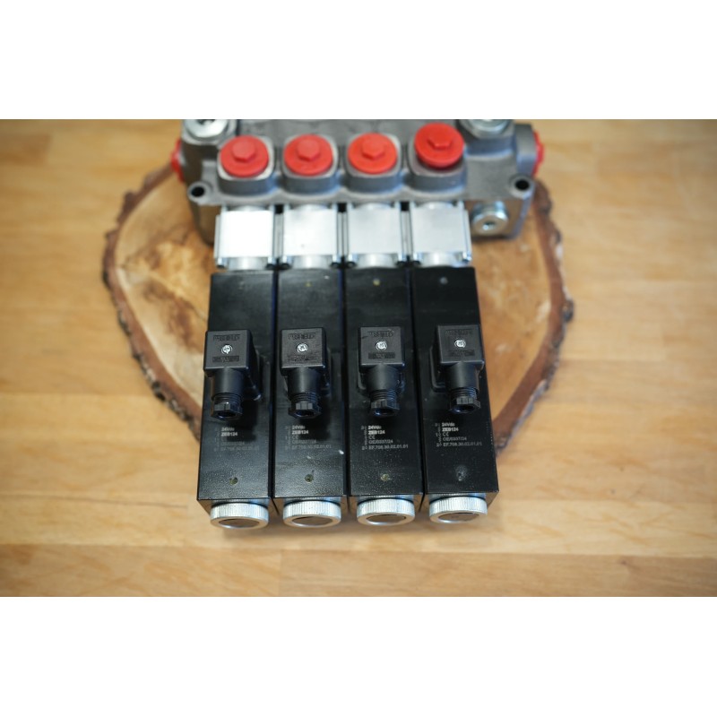 Galtech Q75 4 Sektionen Wegeventil 90 L/Min 24 GPM Elektrisch Solenoid 24V + Hebel