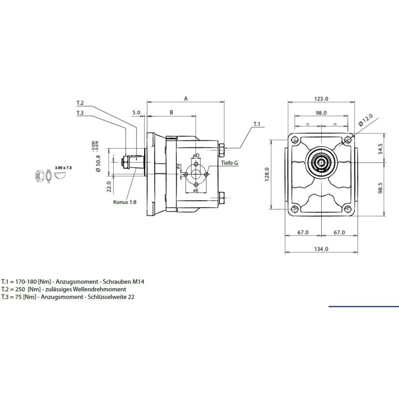 Außenzahnradpumpen Baugröße 3 Serie-PG 330 EINPASS Ø50,8 Salami