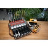 Monoblock Hydraulik Bank Motor 6 Schieberventile Galtech Q95 120 L/Min 31 GPM 24 V + Juuko Wireless Control Panel