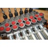 Hydraulikventil 6 Sektionen HM line, 60 l/min (16 gpm), 24 V, doppeltwirkend für Zylinderschieber + Funkfernbedienung Ein/Aus