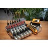 Hydraulikventil 6 Sektionen HM line, 60 l/min (16 gpm), 12 V, doppeltwirkend für Zylinderschieber + Funkfernbedienung (Ein/Aus)