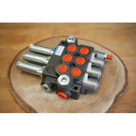 3-Wege-Hydraulikventil, 40 l/min, für Lader – doppeltwirkend
