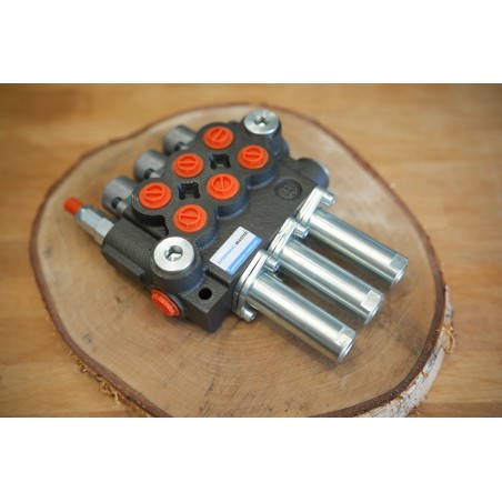 3-Wege-Hydraulikventil, 40 l/min, für Lader – doppeltwirkend