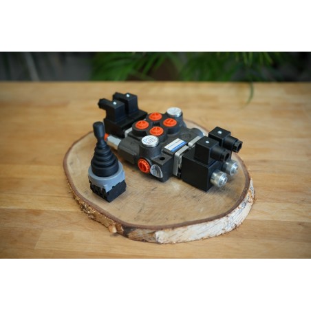 Monoblock-hydraulikventil 2 Abschnitte 50 L/Min 12VDC + Joystick Ein/Aus