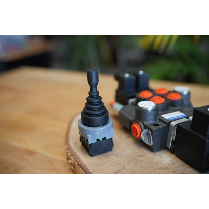 Monoblock-hydraulikventil 2 Abschnitte 50 L/Min 12VDC + Joystick Ein/Aus