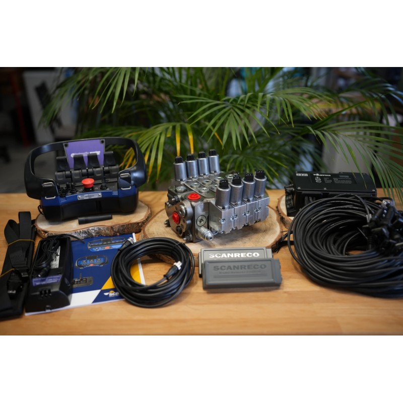Walvoil DPX50 mit 4 Funktionen + Scanreco G4-Fernbedienung für Vermeer-Geräte
