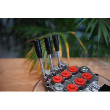 Elektromagnetisches Steuerventil 3 - Spool Q45 60 L/Min 16 GPM 24V + Hebel