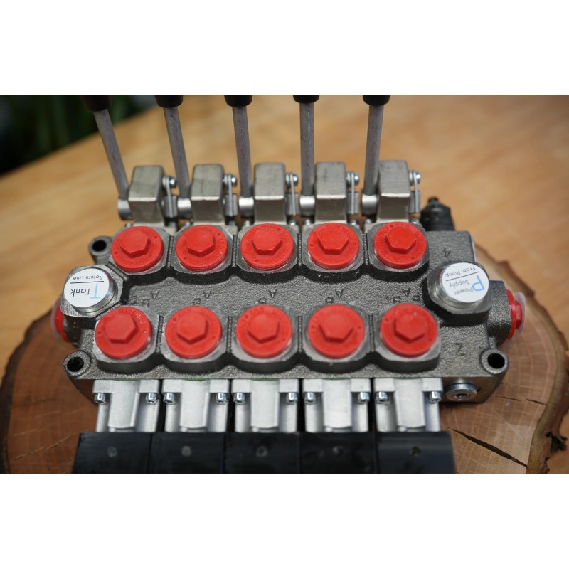 5 Abschnitte Wegeventil Galtech Q45 60 L/Min 16 GPM Elektrische Magnetspule 12V + Hebel