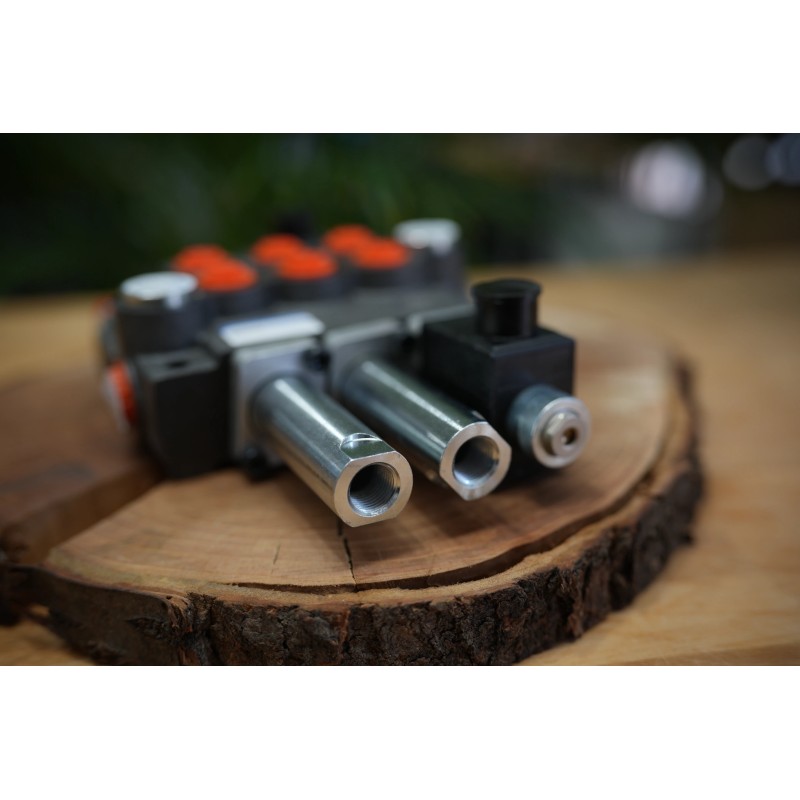 Hydraulikventil 3 Funktionen, 40 l/min (11 GMP), Monoblock 2p40 mit einer Schwimmfunktion + 3. elektrische Funktion