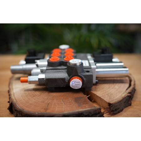 Hydraulikventil 3 Funktionen, 40 l/min (11 GMP), Monoblock 2p40 mit einer Schwimmfunktion + 3. elektrische Funktion