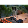 Ein 6-Wege-Ventil mit einem Durchfluss von 80 lm/min, ausgestattet mit zwei Hebeln und zwei Joysticks