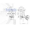 Monoblock-wegeventil Q95 1 Sektionen 120 l/min mit Hebel