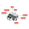 Hydraulikventil 5 Profile HM Line 90 l/min 24 gpm doppeltwirkend für Zylinderspule