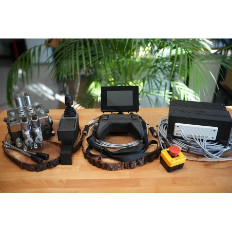 Proportionaler drahtloser Fire Salamander Steuergerät mit Touch-Display, zusätzliches kabelgebundenes Bedienfeld mit Joystick un