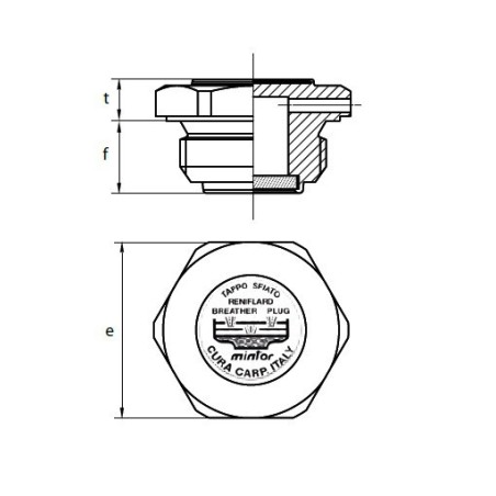Be- und Entlüftungsstopfen mit Außensechskant und Filter MINTOR