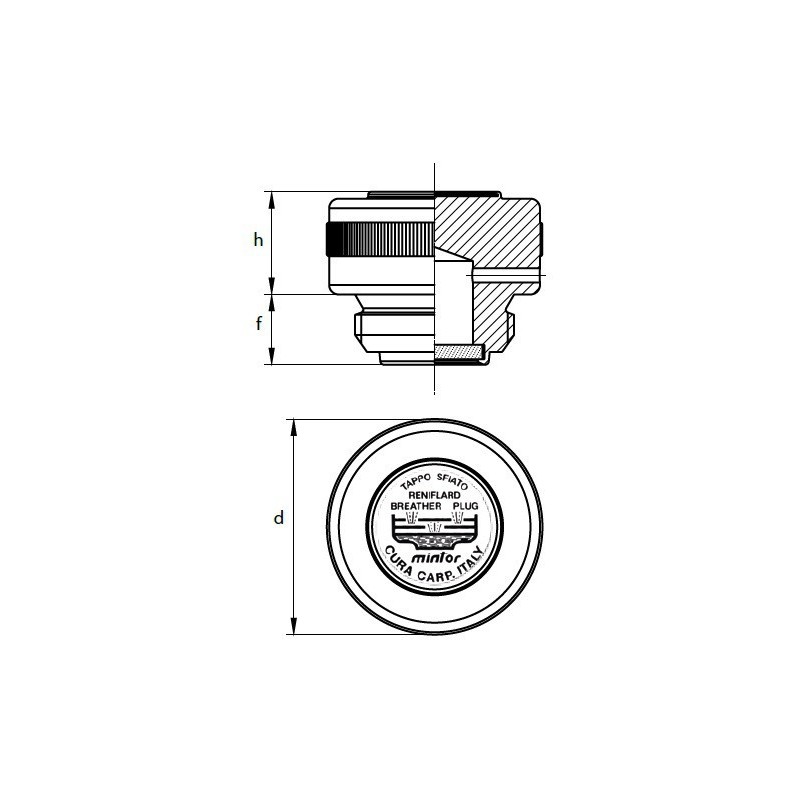 Be- und Entlüftungsstopfen mit Rändel und Filter MINTOR