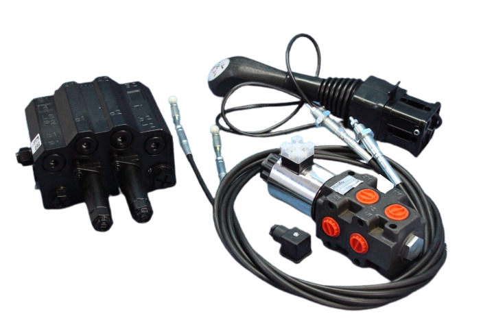 Frontladerventil 90 l/min hydraulischer satz  3-Wegeventil + Steurung Joystick LS fȕr Close Center System
