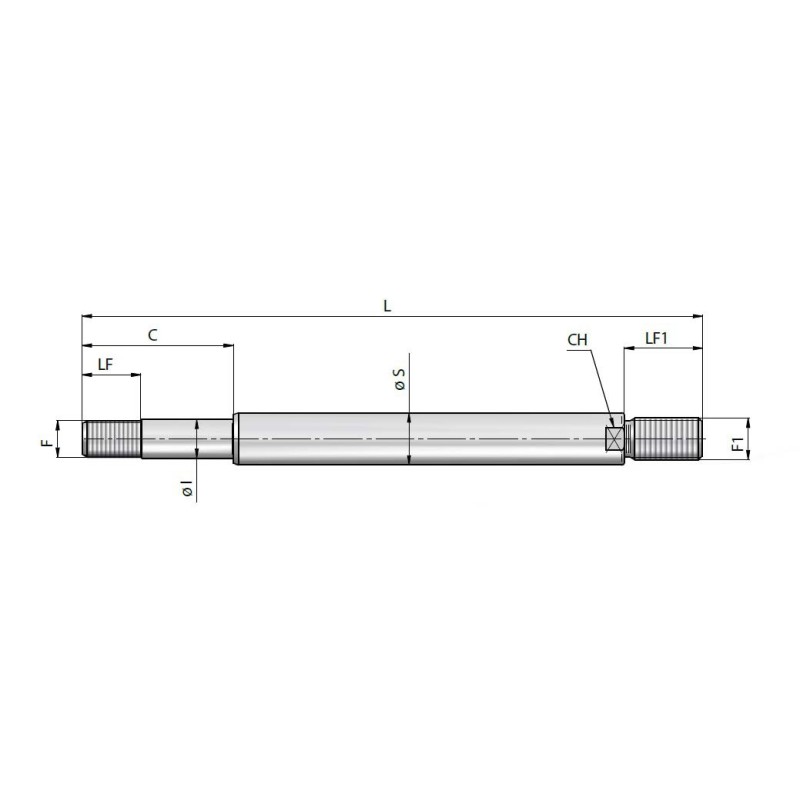 Kolbenstange vorgefertigt Ø50 SBFG, 250 bar Contarini