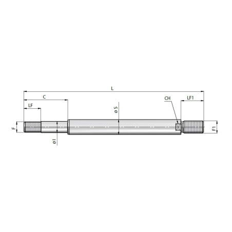 Kolbenstange vorgefertigt Ø50 SBFG, 250 bar Contarini