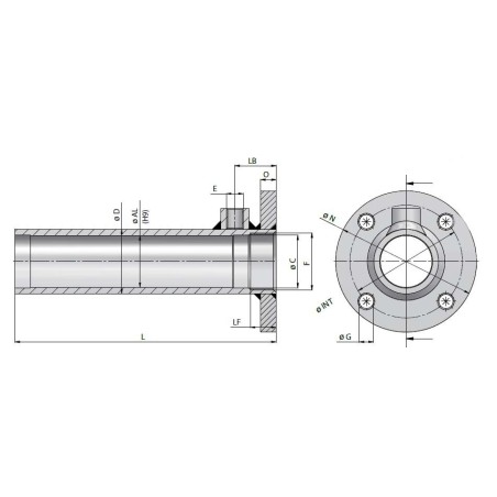 Zylinderrohr gedreht Ø40 STFG, 250 bar Hydraulic Master